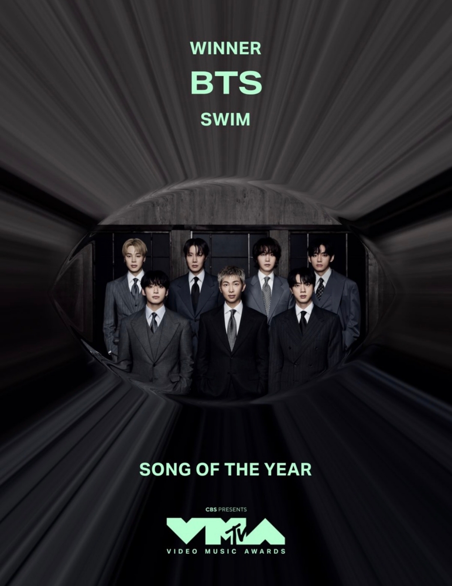 BTS Wins VMA Song of the Year for the First Time, Takes Home 3 Awards