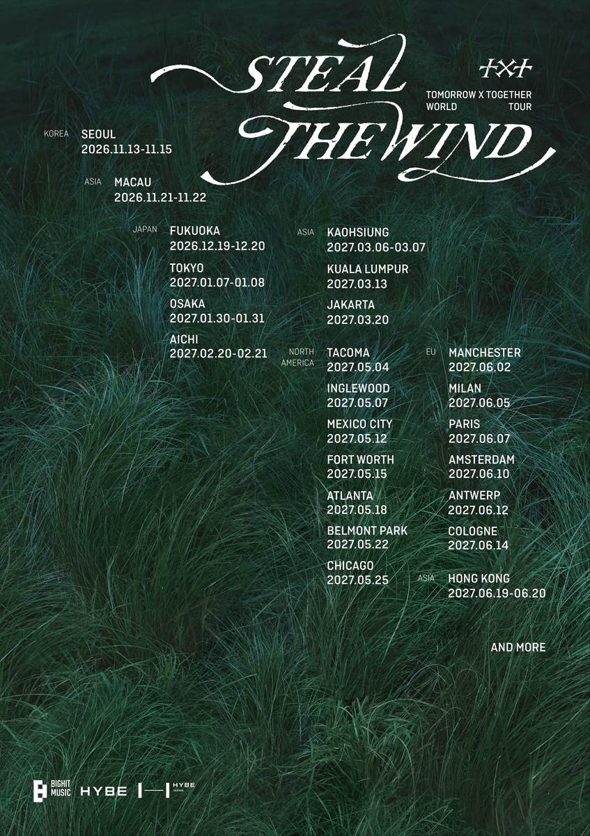TXT Announces STEAL THE WIND World Tour, Kicking Off in Seoul This November