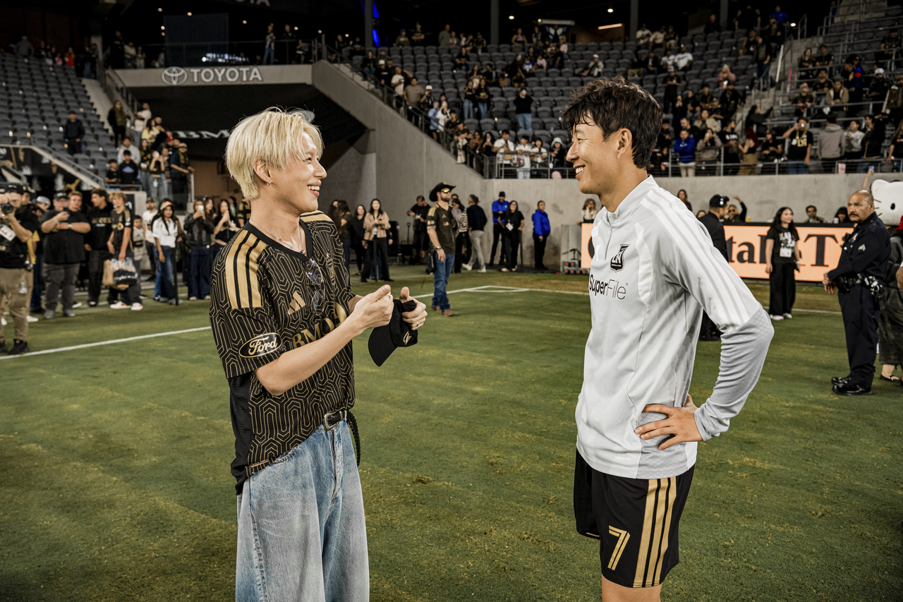 SHINee's Taemin Meets Son Heung-min After a Falcon Launch in a TAEMIN 93 Jersey